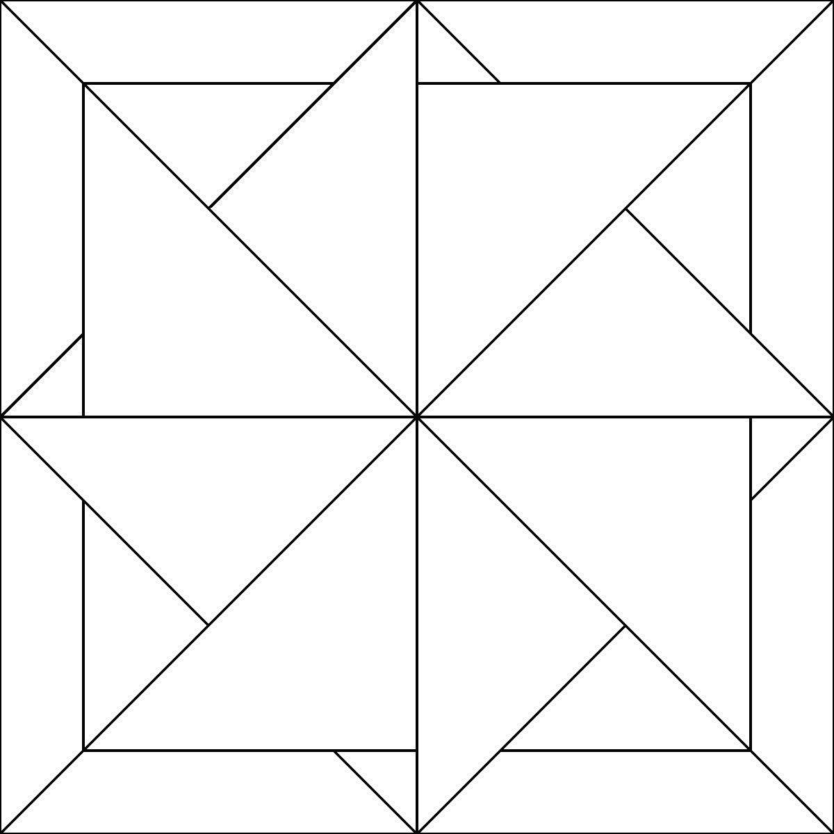 Pattern 83, Windmill Pinwheel barn quilt pattern thumbnail